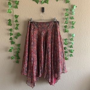 AK Anne Klein Patterend Midi Casual Lined Skirt